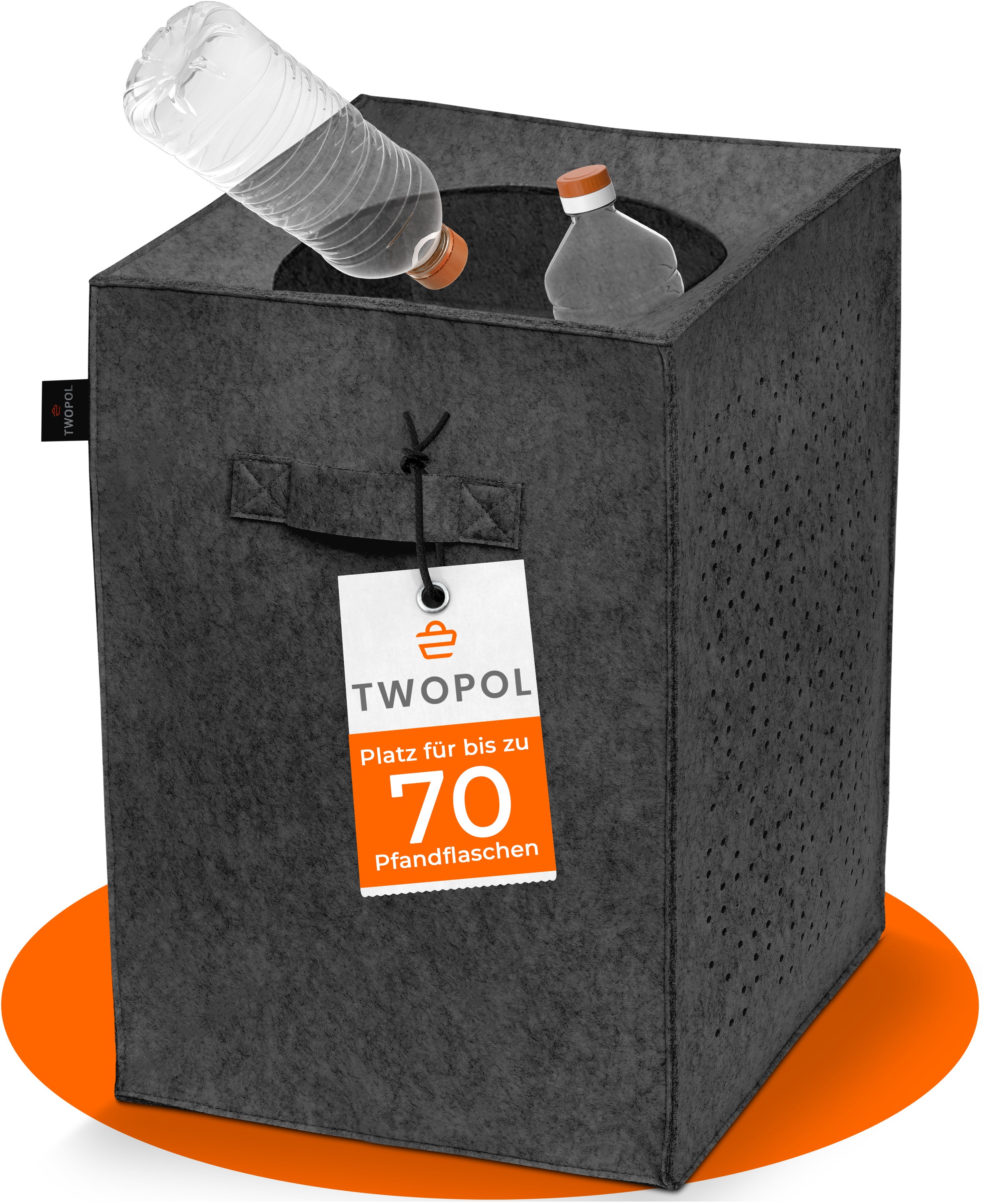 Relaxdays Pfandflaschen Sammelbehälter 100l, Wasch Produktbild-Vorschau 2